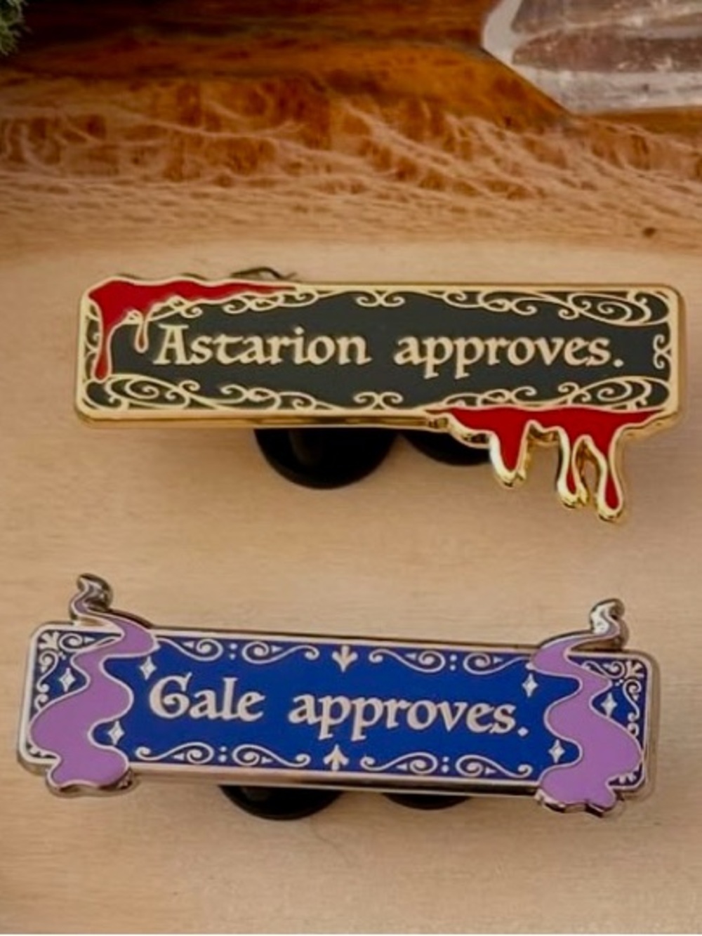 Bundle of 2 ‼️ Baldur’s Gate Companion Approval Pins - Astarion & Gale